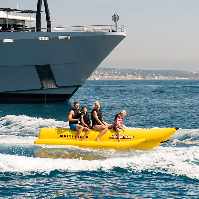Charter Yachts with Towable Inflatables