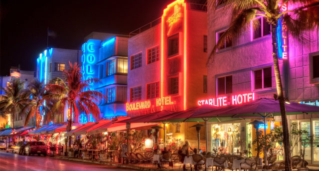 Miami at night